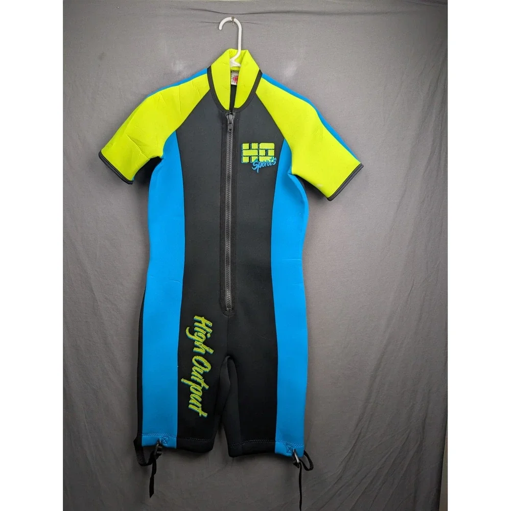 High Sports High‎ Output  Neoprene Wetsuit Shorty Blue Neon Yellow Large